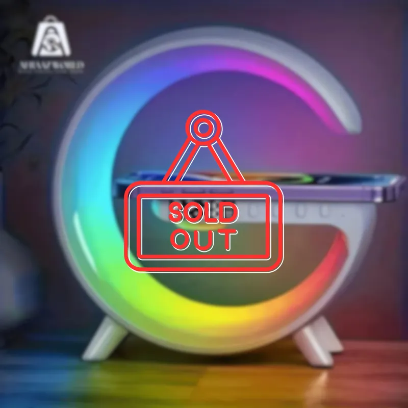 G63 Wireless Portable Bluetooth Speaker Lamp With  LED RGB Light & Smart Clock
