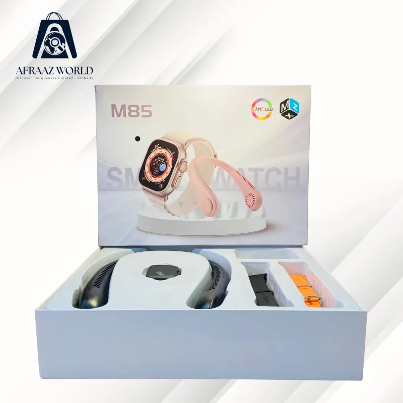 Neck Fan with Smart watch