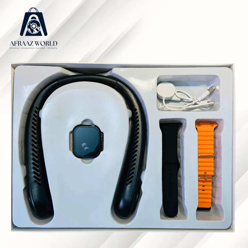 Neck Fan with Smart watch