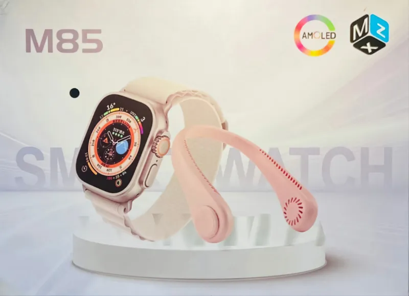 Neck Fan with Smart watch